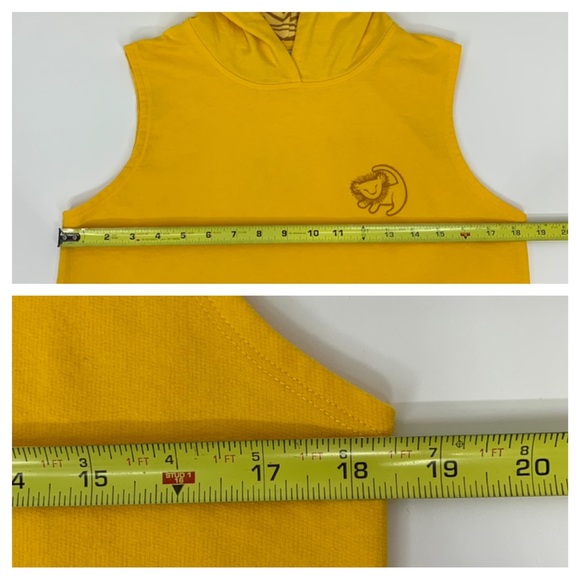 Disney Parks Hooded Simba Sleeveless Sweatshirt Light Hoodie With Ears Faux Fur - Picture 15 of 16